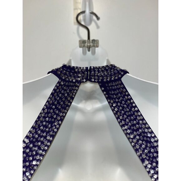 Betsy & Adam Purple Metallic Halter Formal Evening Dress Gown Women's Size 0 - Picture 10 of 15